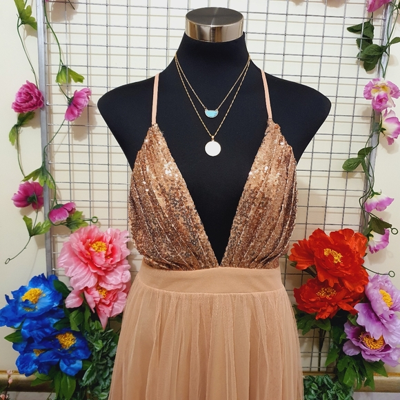 1 DAY SALE ONLY! ☆ SHOWPO. Rose Gold Sequence Mini Dress AU16 NWT - Picture 8 of 16